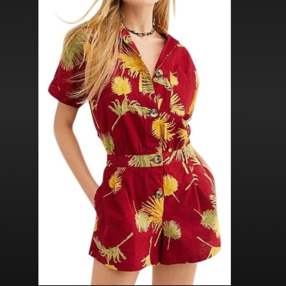 Free People Malibu Romper size Lg - Picture 2 of 11